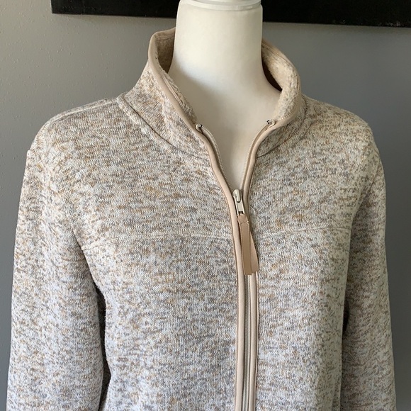 Thread & Supply Heathered Oatmeal Full Zip-Up - Picture 2 of 11